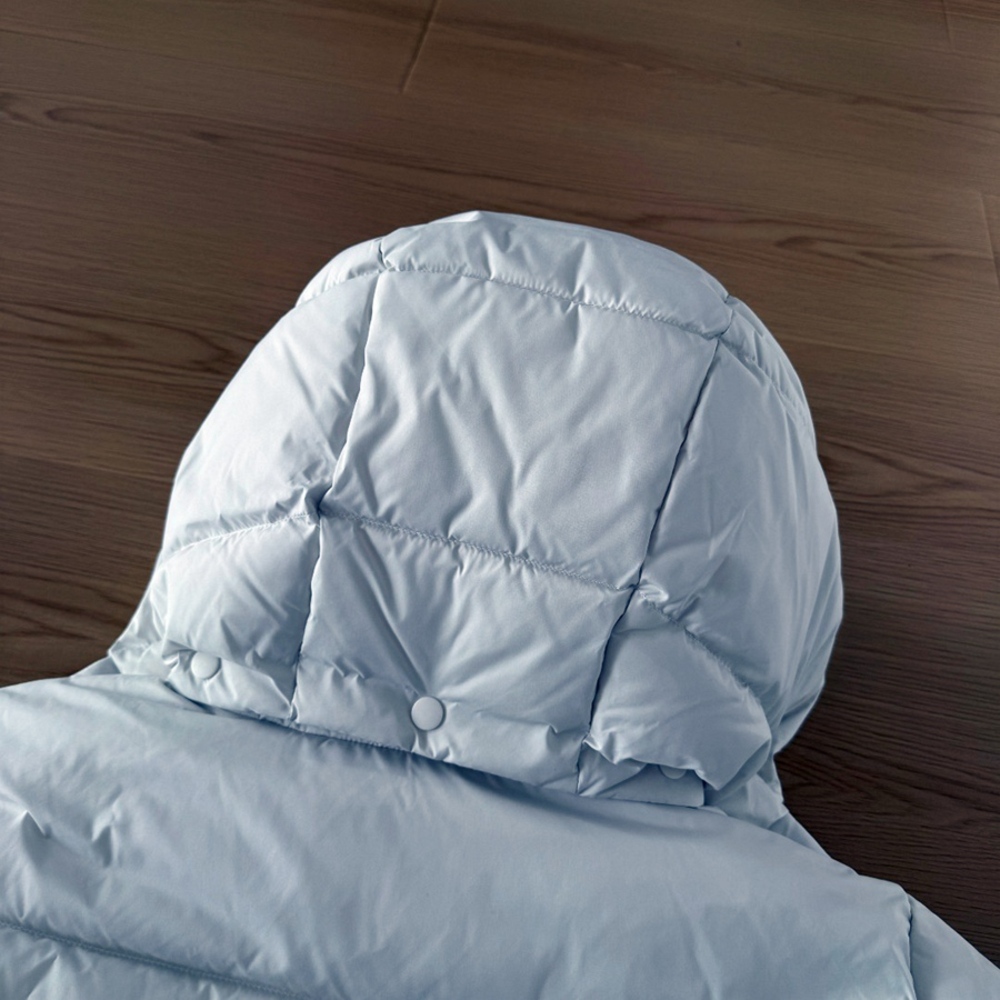 Lululemon Cream Cropped Quilted Hooded Down Puffer Winter Coat - Picture 3 of 13